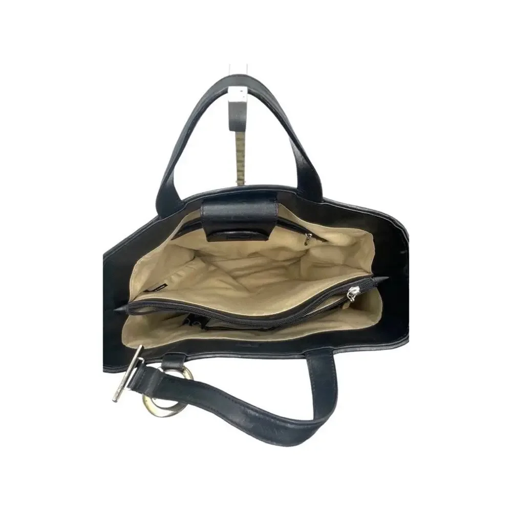 Vintage - Carolee Weave Leather Tote Handbag